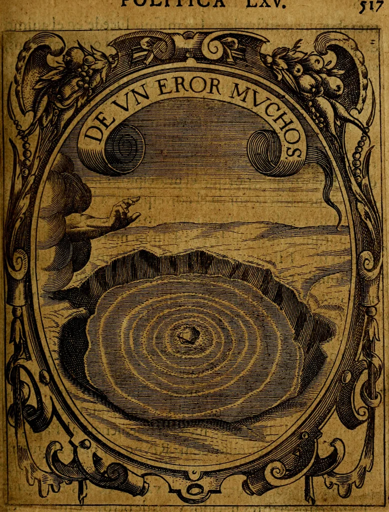 An illustration from Idea de un principe politico christiano, representada en cien empresas : dedicada al principe de las Españas nuestro señor, 1655, leaf 542