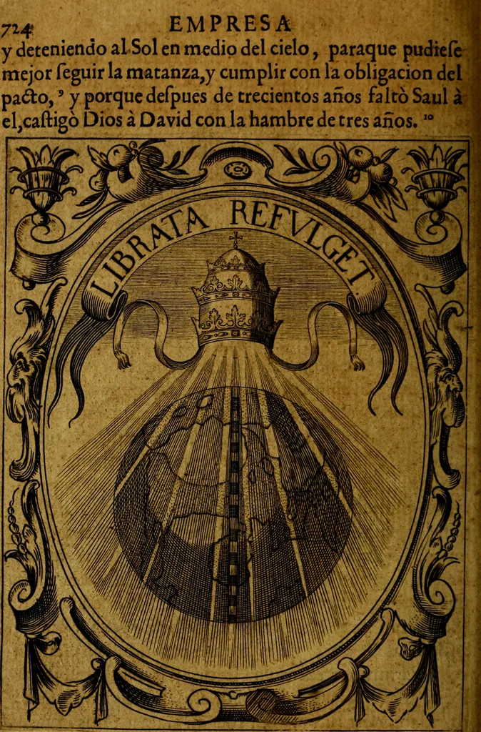 An illustration from Idea de un principe politico christiano, representada en cien empresas : dedicada al principe de las Españas nuestro señor, 1655, leaf 749