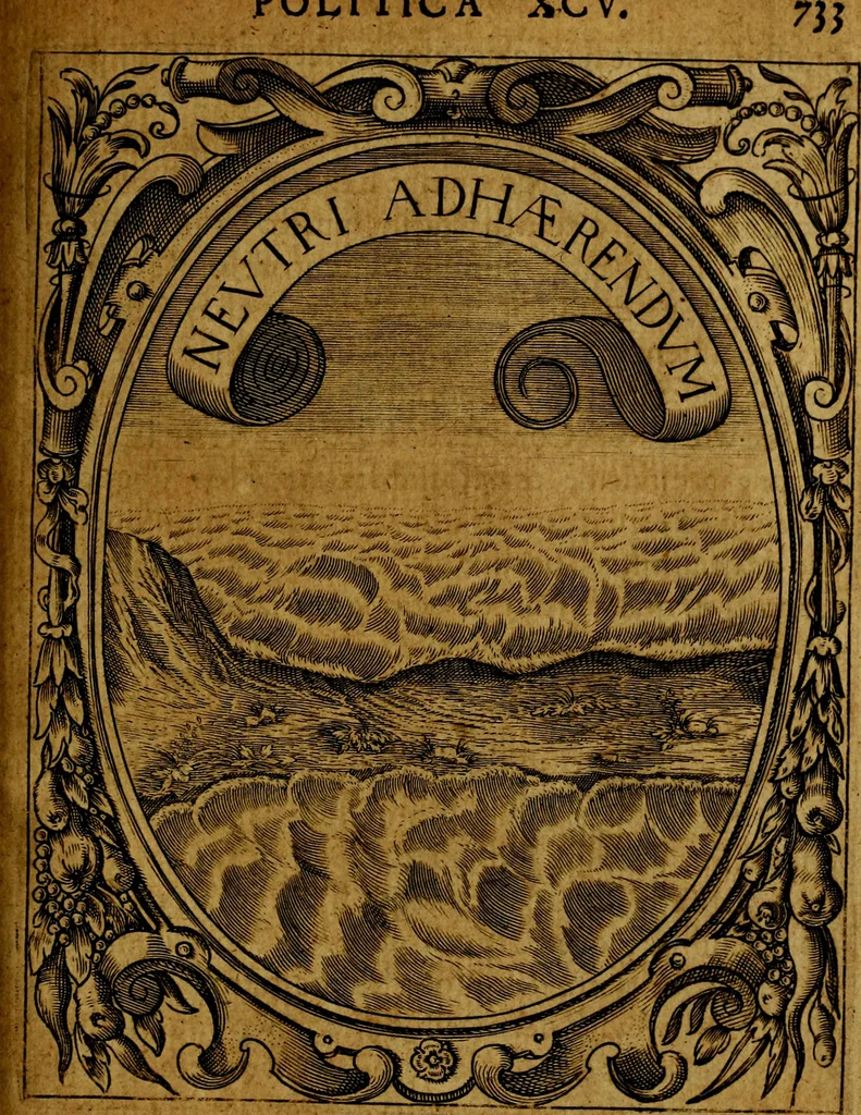An illustration from Idea de un principe politico christiano, representada en cien empresas : dedicada al principe de las Españas nuestro señor, 1655, leaf 758