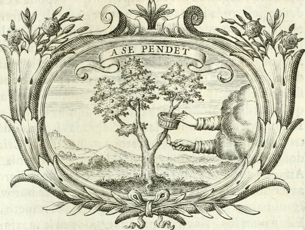 An illustration from Idea de vn principe politico christiano, rapresentada en cien empresas, 1642, leaf 412
