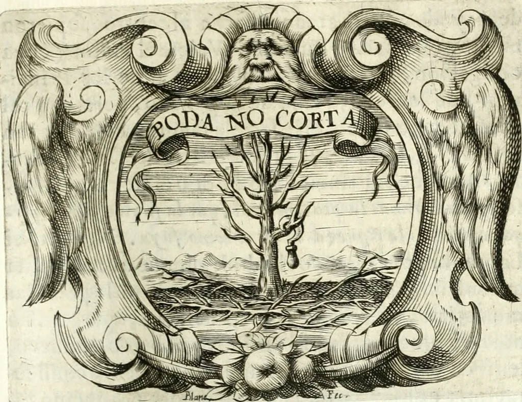 An illustration from Idea de vn principe politico christiano, rapresentada en cien empresas, 1642, leaf 528
