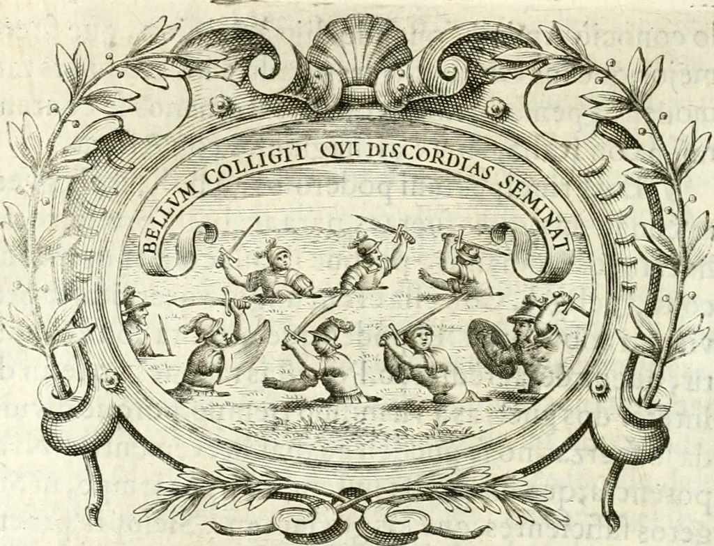 An illustration from Idea de vn principe politico christiano, rapresentada en cien empresas, 1642, leaf 595