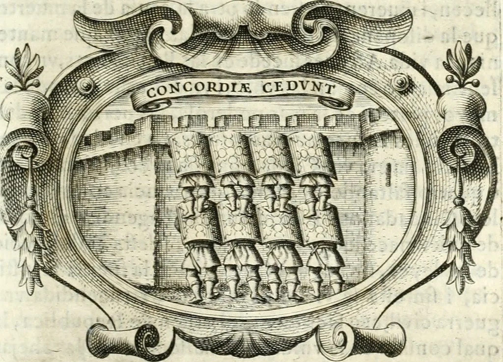 An illustration from Idea de vn principe politico christiano, rapresentada en cien empresas, 1642, leaf 682