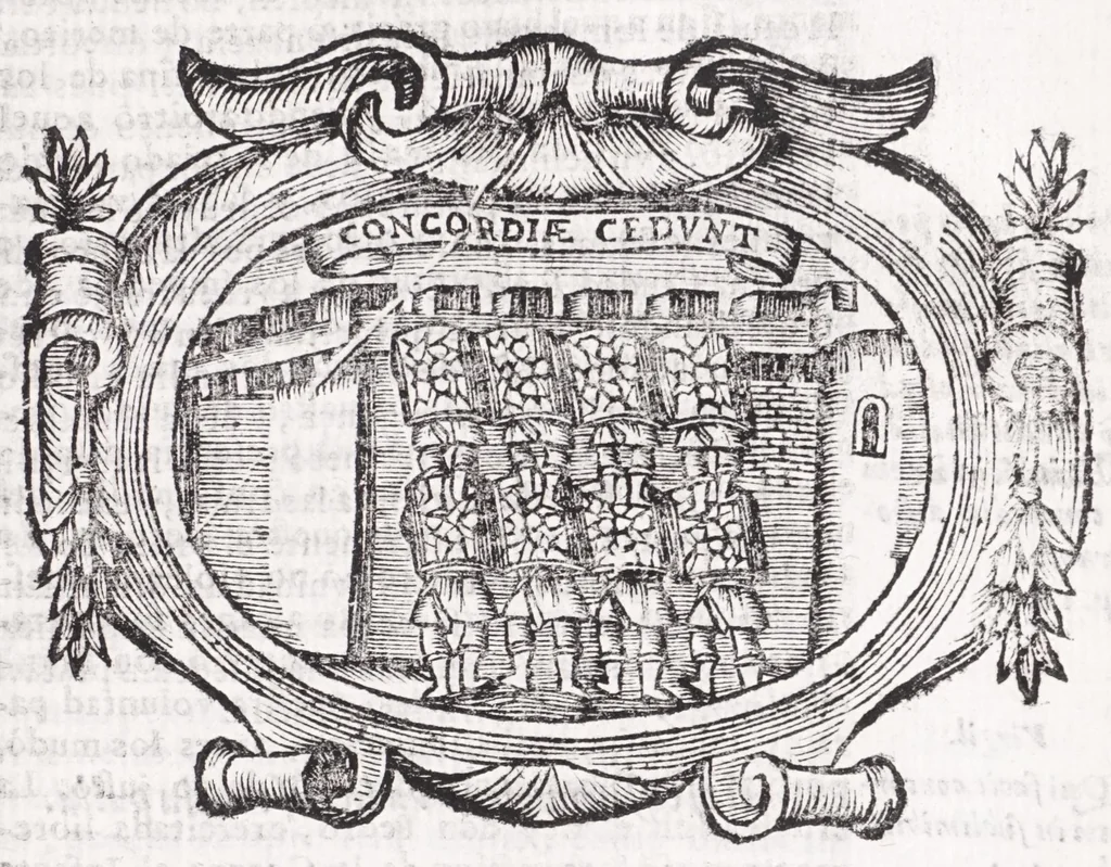 An illustration from Idea de vn principe politico christiano : representada en cien empressas, 1656, leaf 621
