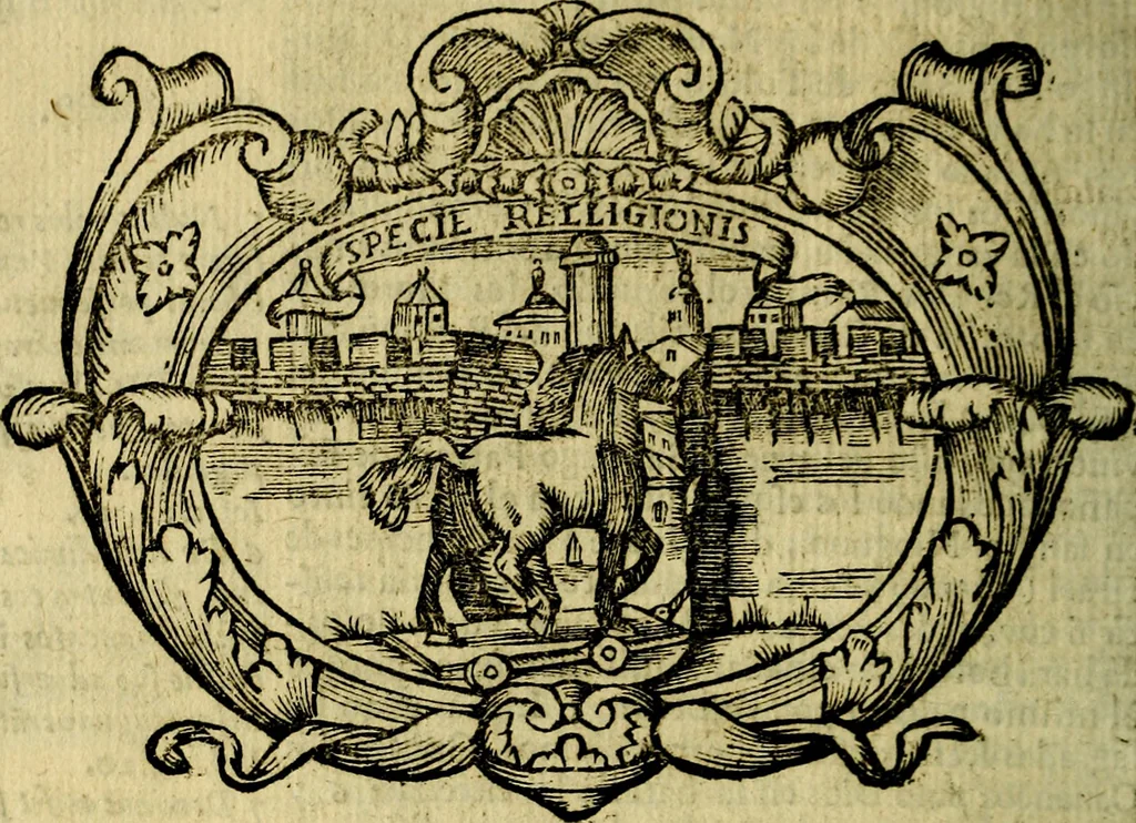 An illustration from Idea de vn principe politico christiano : representada en cien empressas. Va enmendada en esta sexta impression de todos los yerros que avia en las otras ..., 1675, leaf 183