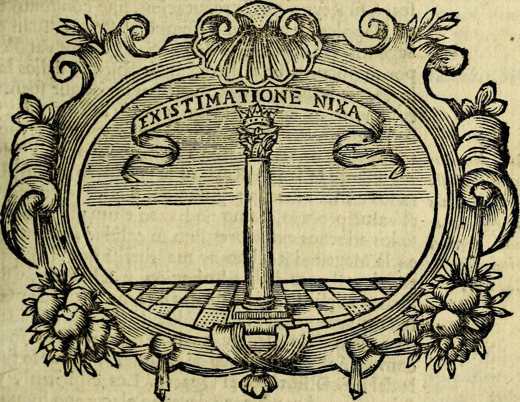 An illustration from Idea de vn principe politico christiano : representada en cien empressas. Va enmendada en esta sexta impression de todos los yerros que avia en las otras ..., 1675, leaf 208