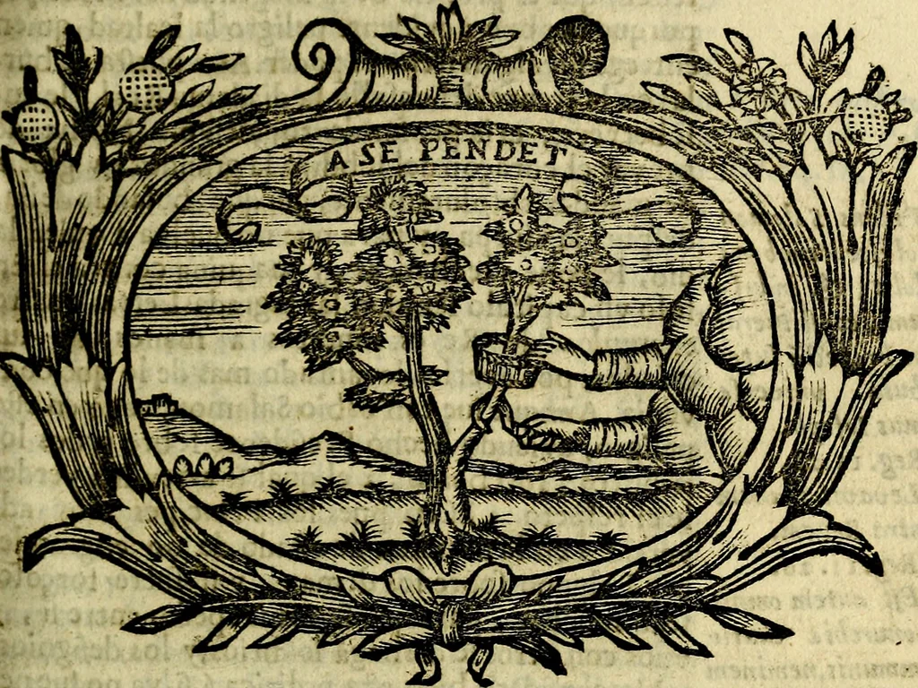 An illustration from Idea de vn principe politico christiano : representada en cien empressas. Va enmendada en esta sexta impression de todos los yerros que avia en las otras ..., 1675, leaf 374