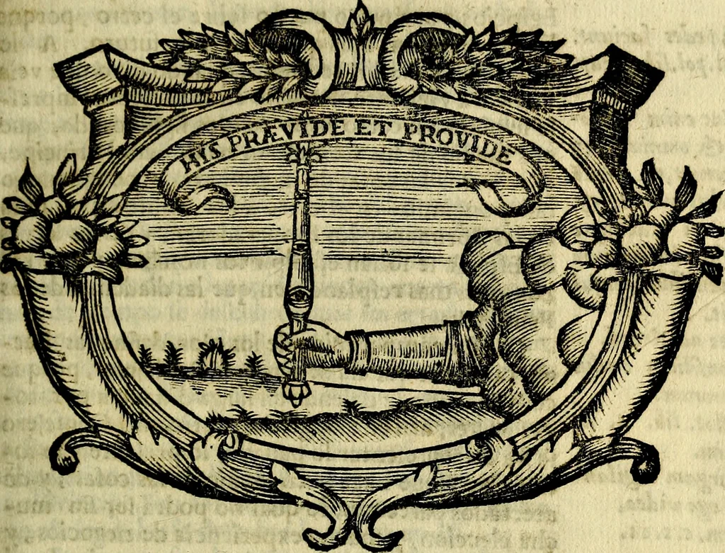 An illustration from Idea de vn principe politico christiano : representada en cien empressas. Va enmendada en esta sexta impression de todos los yerros que avia en las otras ..., 1675, leaf 380