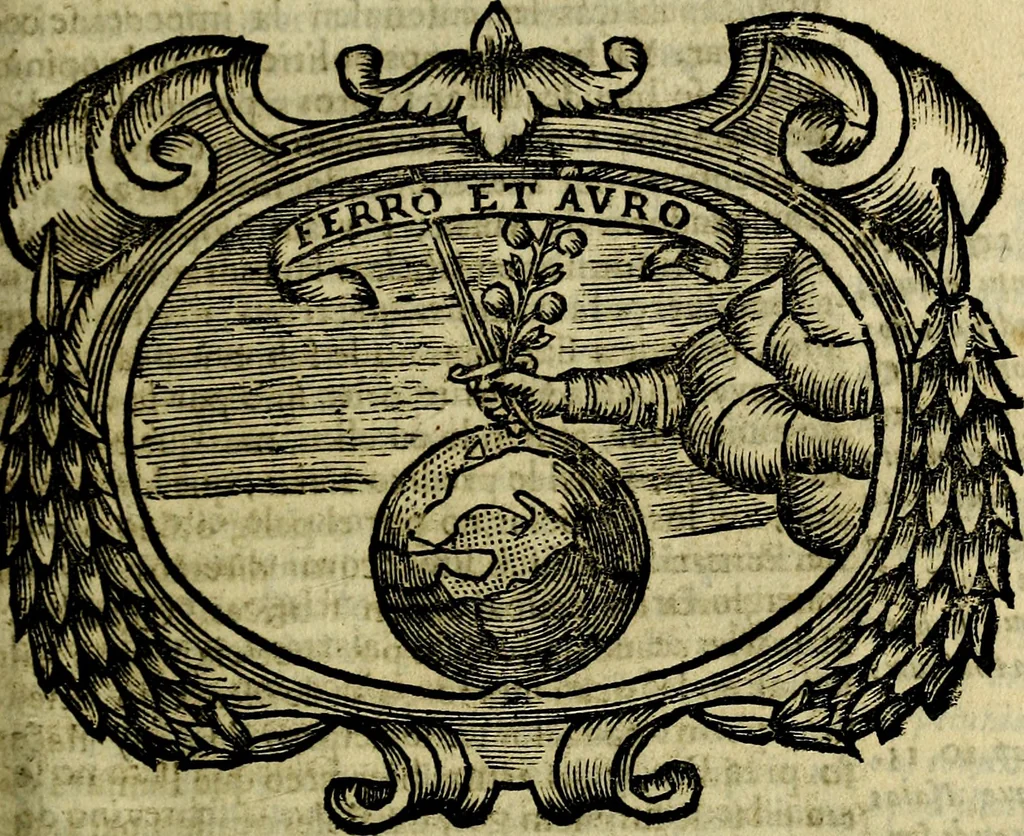 An illustration from Idea de vn principe politico christiano : representada en cien empressas. Va enmendada en esta sexta impression de todos los yerros que avia en las otras ..., 1675, leaf 494