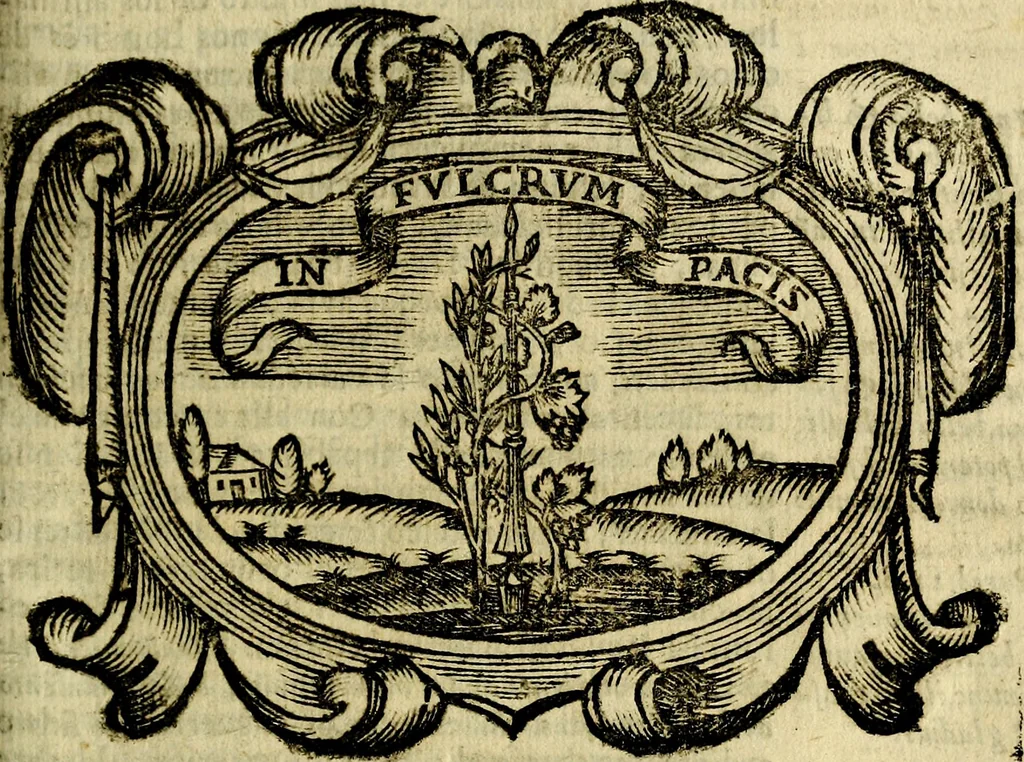 An illustration from Idea de vn principe politico christiano : representada en cien empressas. Va enmendada en esta sexta impression de todos los yerros que avia en las otras ..., 1675, leaf 534