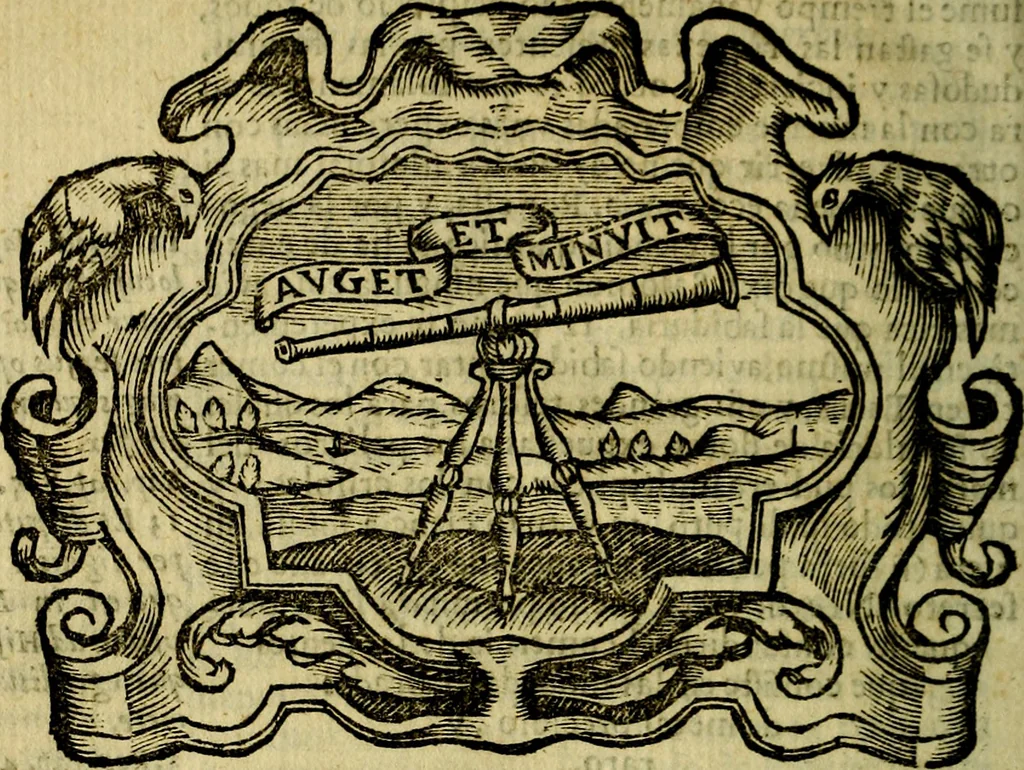 An illustration from Idea de vn principe politico christiano : representada en cien empressas. Va enmendada en esta sexta impression de todos los yerros que avia en las otras ..., 1675, leaf 55