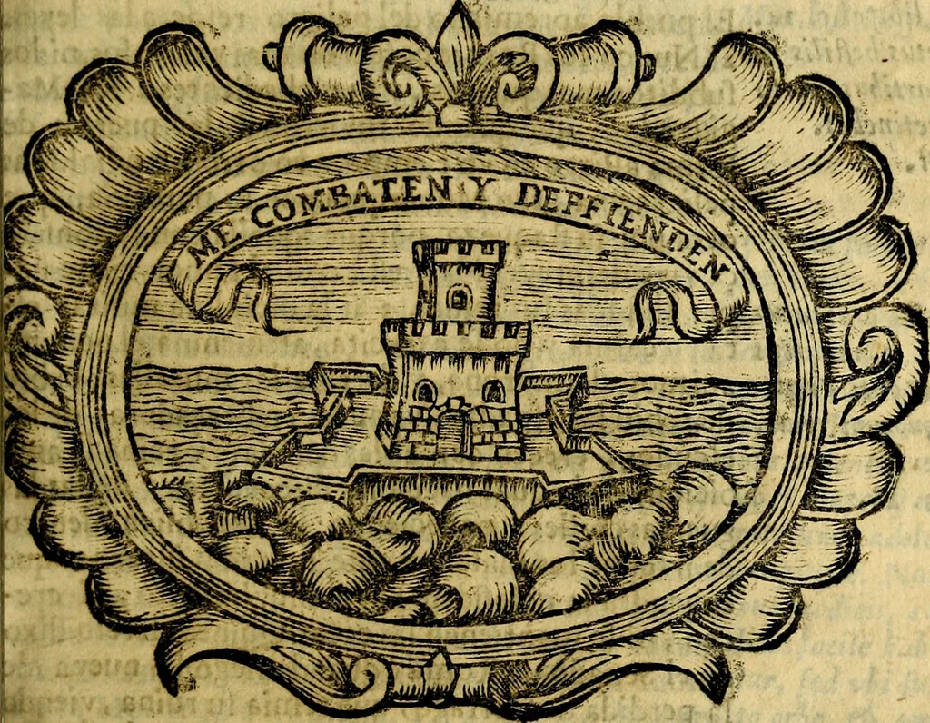 An illustration from Idea de vn principe politico christiano : representada en cien empressas. Va enmendada en esta sexta impression de todos los yerros que avia en las otras ..., 1675, leaf 590