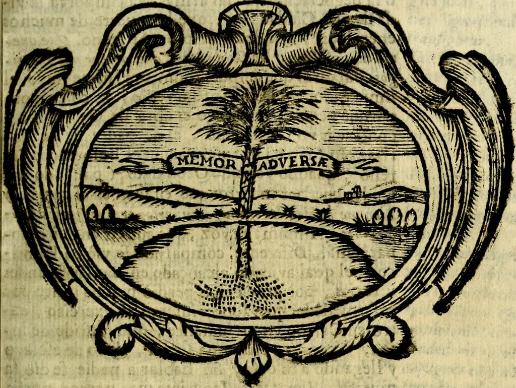 An illustration from Idea de vn principe politico christiano : representada en cien empressas. Va enmendada en esta sexta impression de todos los yerros que avia en las otras ..., 1675, leaf 664