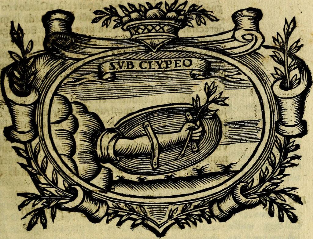 An illustration from Idea de vn principe politico christiano : representada en cien empressas. Va enmendada en esta sexta impression de todos los yerros que avia en las otras ..., 1675, leaf 676