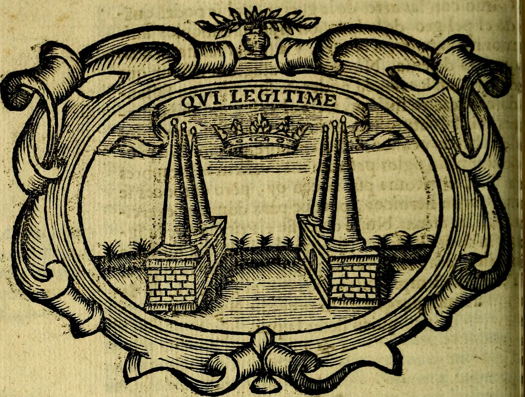 An illustration from Idea de vn principe politico christiano : representada en cien empressas. Va enmendada en esta sexta impression de todos los yerros que avia en las otras ..., 1675, leaf 687