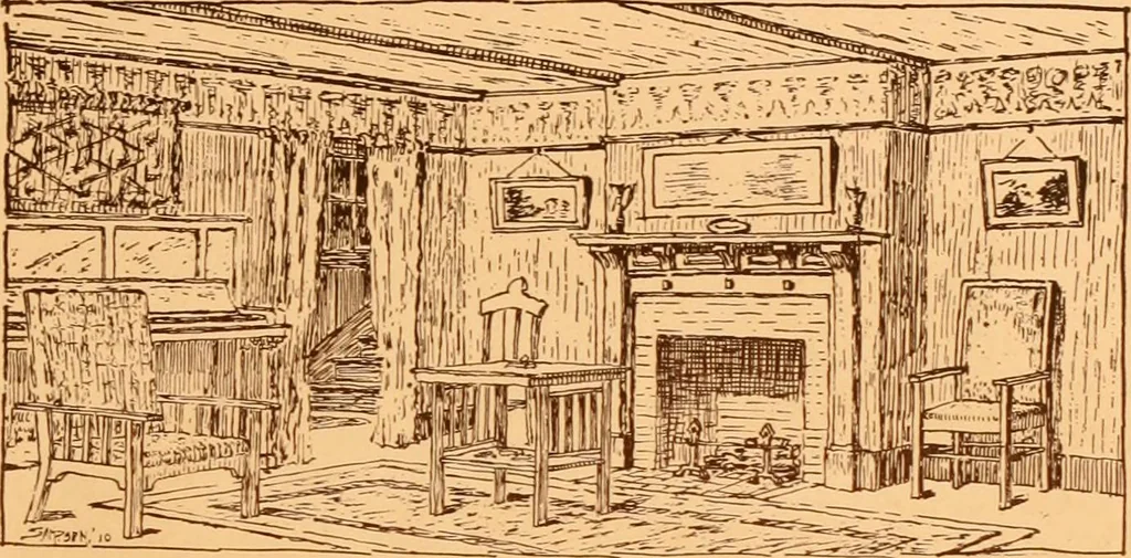 An illustration from Ideal homes / by W. F. Barlow, Jr., 1913, leaf 12