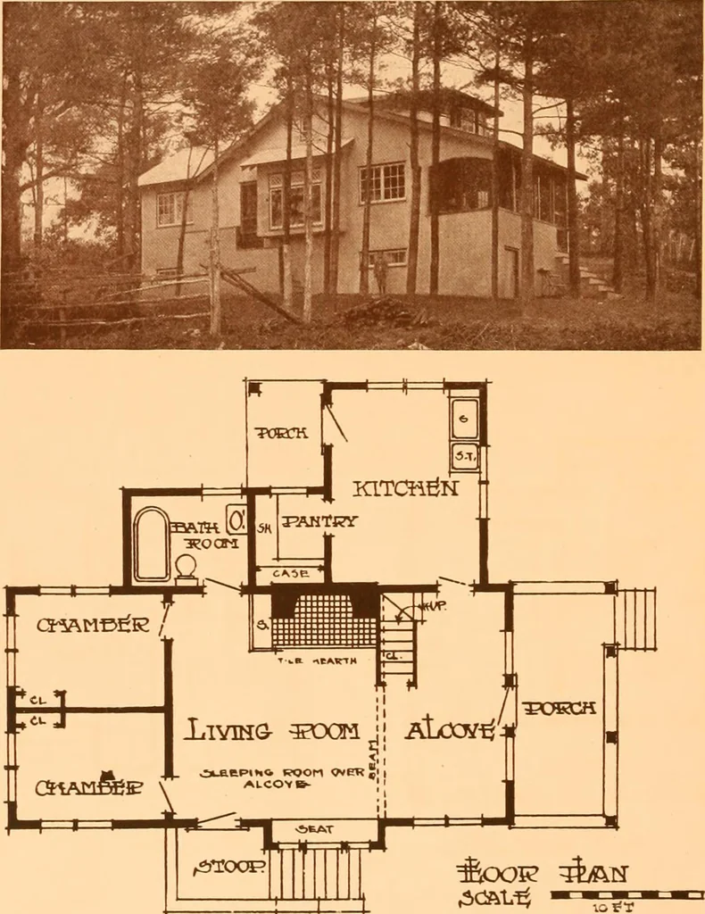 An illustration from Ideal homes / by W. F. Barlow, Jr., 1913, leaf 15