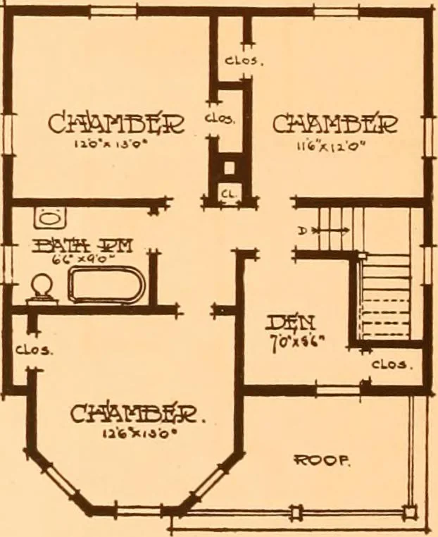 An illustration from Ideal homes / by W. F. Barlow, Jr., 1913, leaf 17