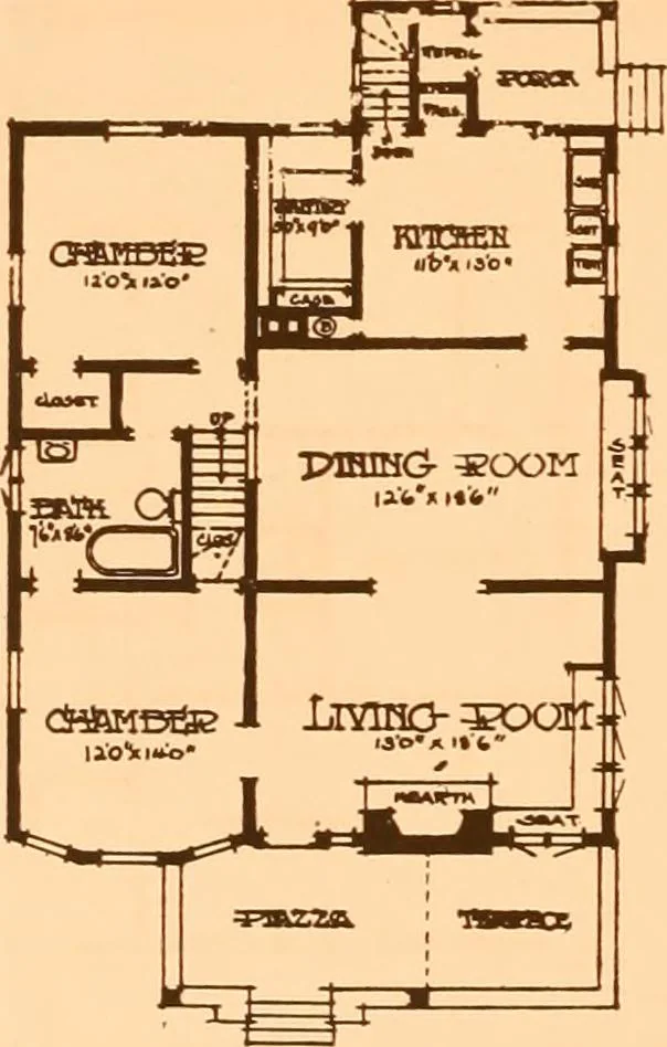 An illustration from Ideal homes / by W. F. Barlow, Jr., 1913, leaf 21