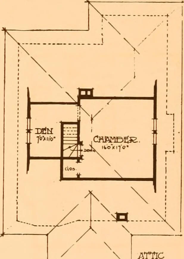 An illustration from Ideal homes / by W. F. Barlow, Jr., 1913, leaf 21