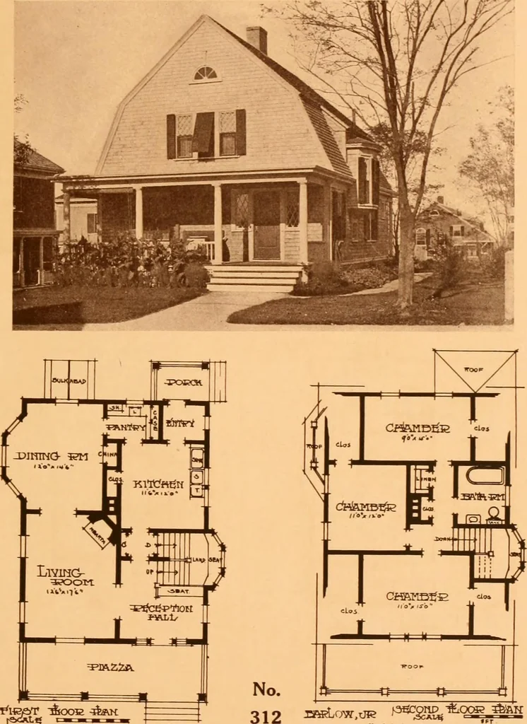 An illustration from Ideal homes / by W. F. Barlow, Jr., 1913, leaf 22