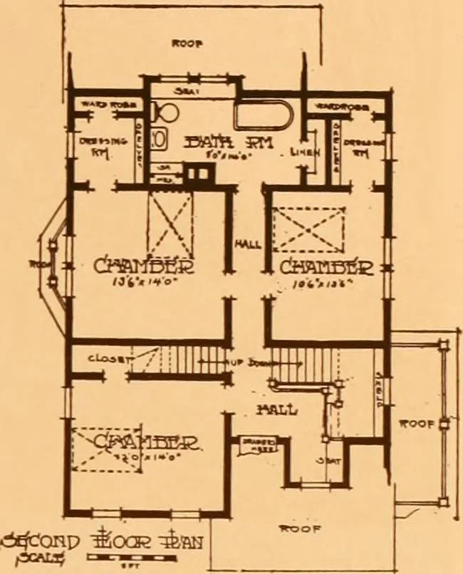 An illustration from Ideal homes / by W. F. Barlow, Jr., 1913, leaf 24