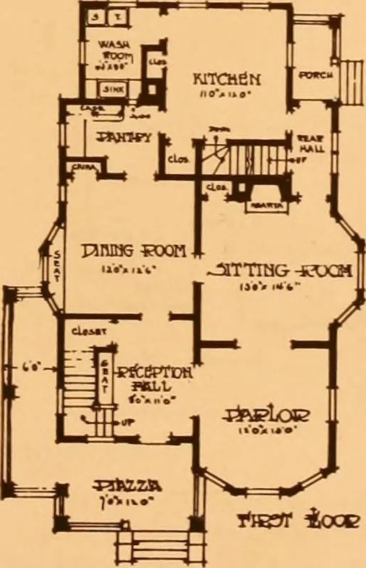 An illustration from Ideal homes / by W. F. Barlow, Jr., 1913, leaf 24