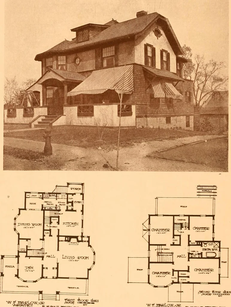 An illustration from Ideal homes / by W. F. Barlow, Jr., 1913, leaf 25