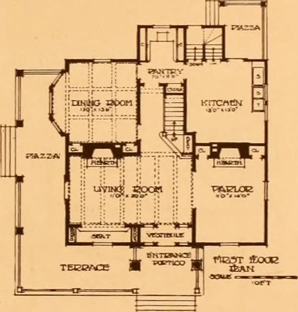 An illustration from Ideal homes / by W. F. Barlow, Jr., 1913, leaf 26