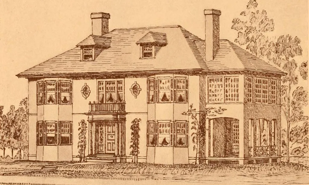 An illustration from Ideal homes / by W. F. Barlow, Jr., 1913, leaf 27