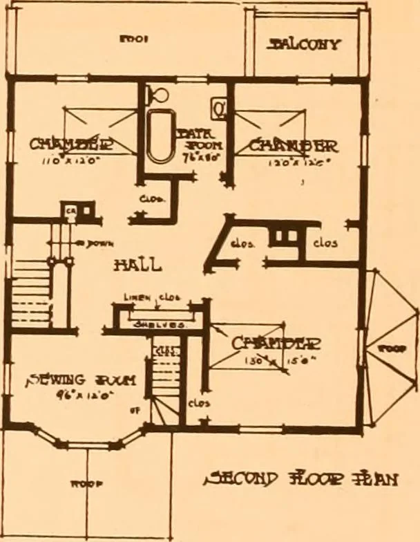 An illustration from Ideal homes / by W. F. Barlow, Jr., 1913, leaf 29