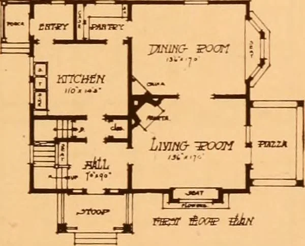 An illustration from Ideal homes / by W. F. Barlow, Jr., 1913, leaf 32