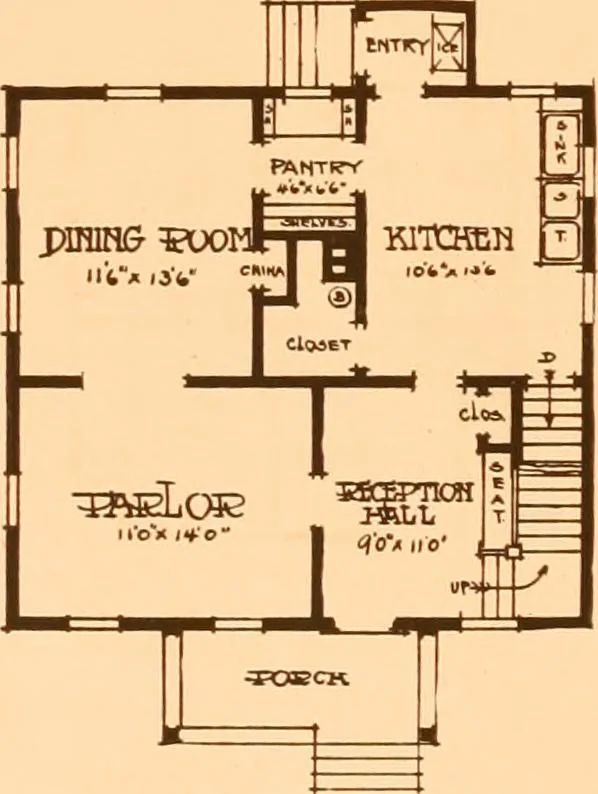 An illustration from Ideal homes / by W. F. Barlow, Jr., 1913, leaf 33
