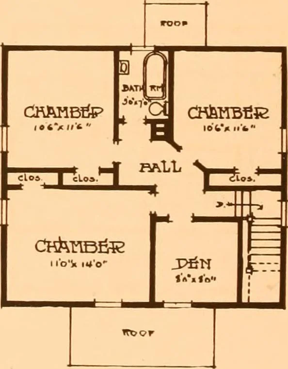 An illustration from Ideal homes / by W. F. Barlow, Jr., 1913, leaf 33