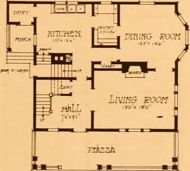 An illustration from Ideal homes / by W. F. Barlow, Jr., 1913, leaf 34