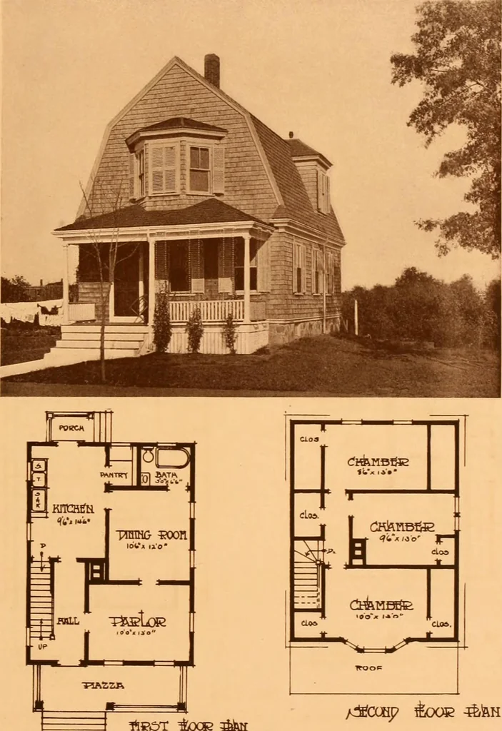 An illustration from Ideal homes / by W. F. Barlow, Jr., 1913, leaf 38