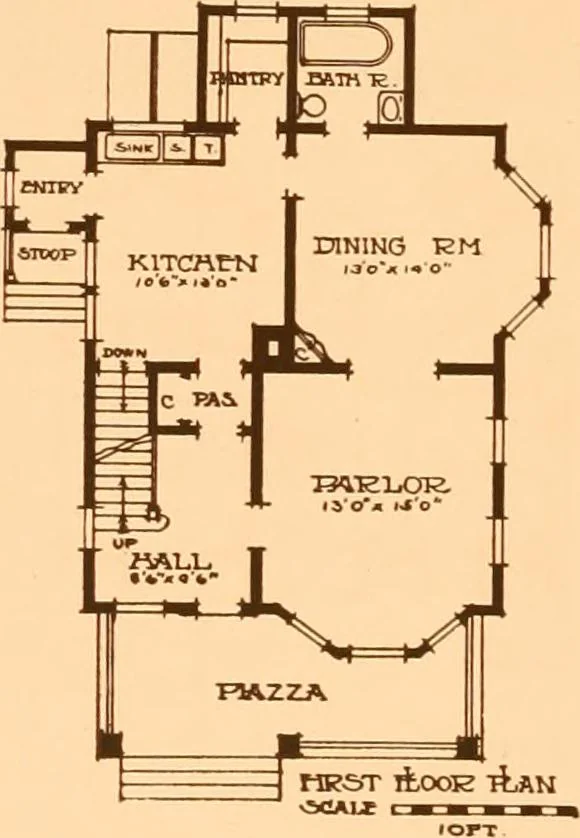 An illustration from Ideal homes / by W. F. Barlow, Jr., 1913, leaf 39
