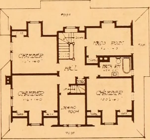 An illustration from Ideal homes / by W. F. Barlow, Jr., 1913, leaf 40