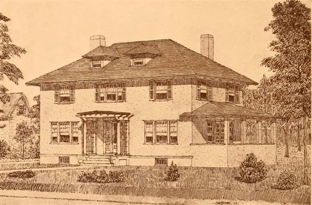 An illustration from Ideal homes / by W. F. Barlow, Jr., 1913, leaf 41
