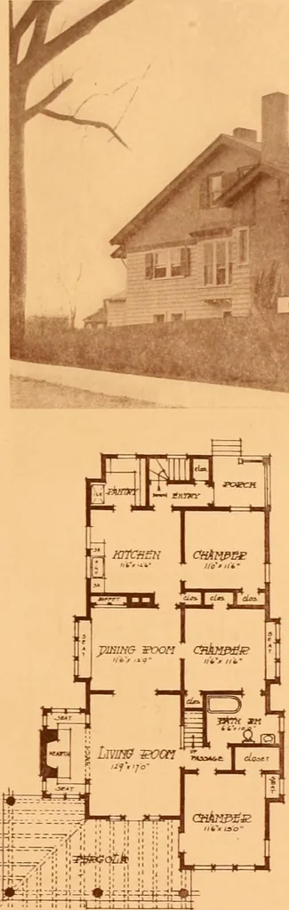 An illustration from Ideal homes / by W. F. Barlow, Jr., 1913, leaf 42