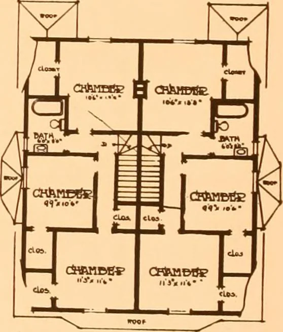 An illustration from Ideal homes / by W. F. Barlow, Jr., 1913, leaf 43