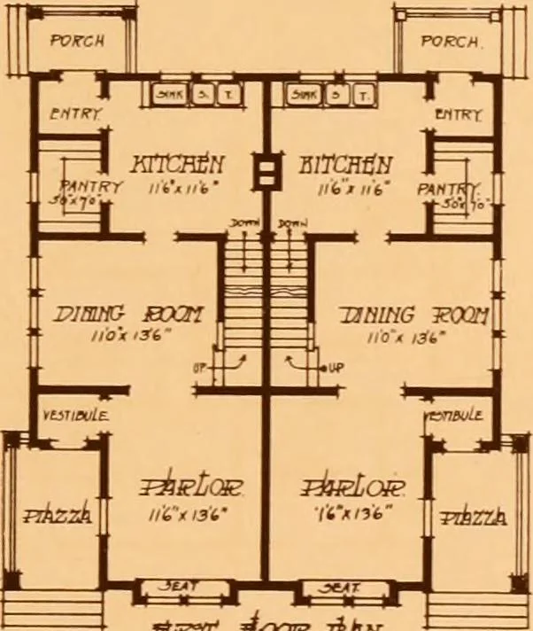 An illustration from Ideal homes / by W. F. Barlow, Jr., 1913, leaf 44