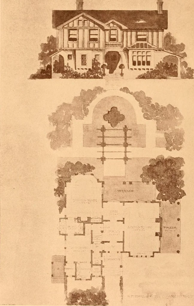 An illustration from Ideal homes / by W. F. Barlow, Jr., 1913, leaf 45