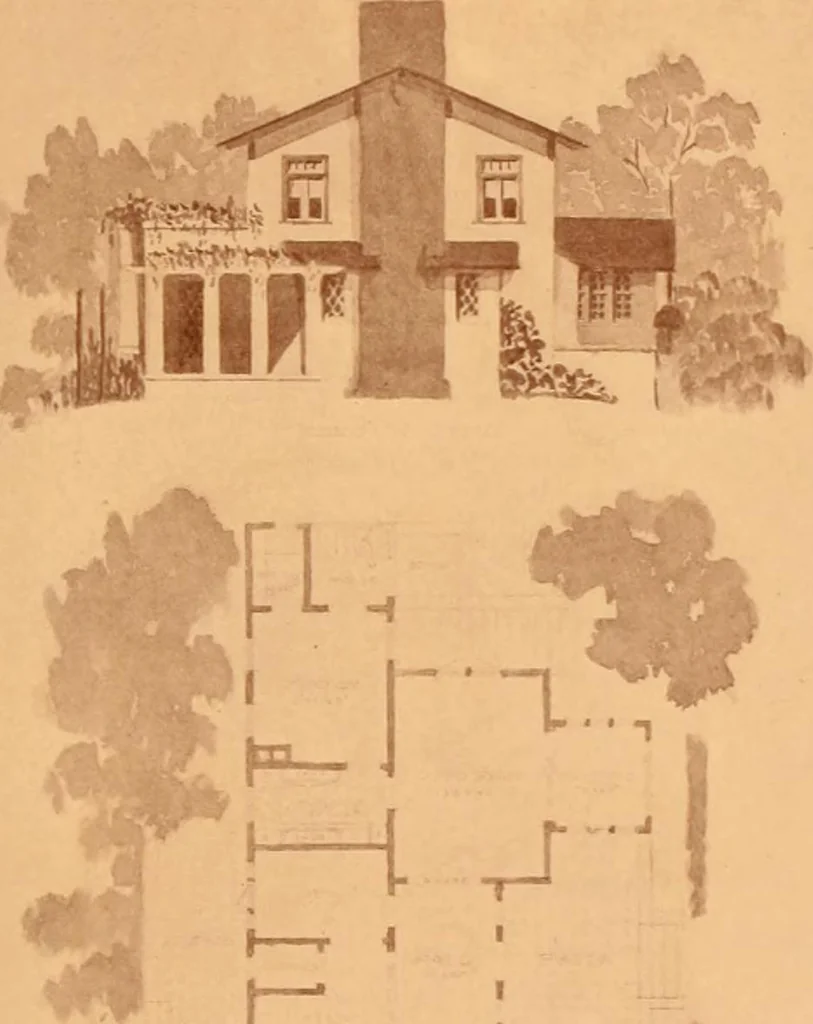 An illustration from Ideal homes / by W. F. Barlow, Jr., 1913, leaf 46