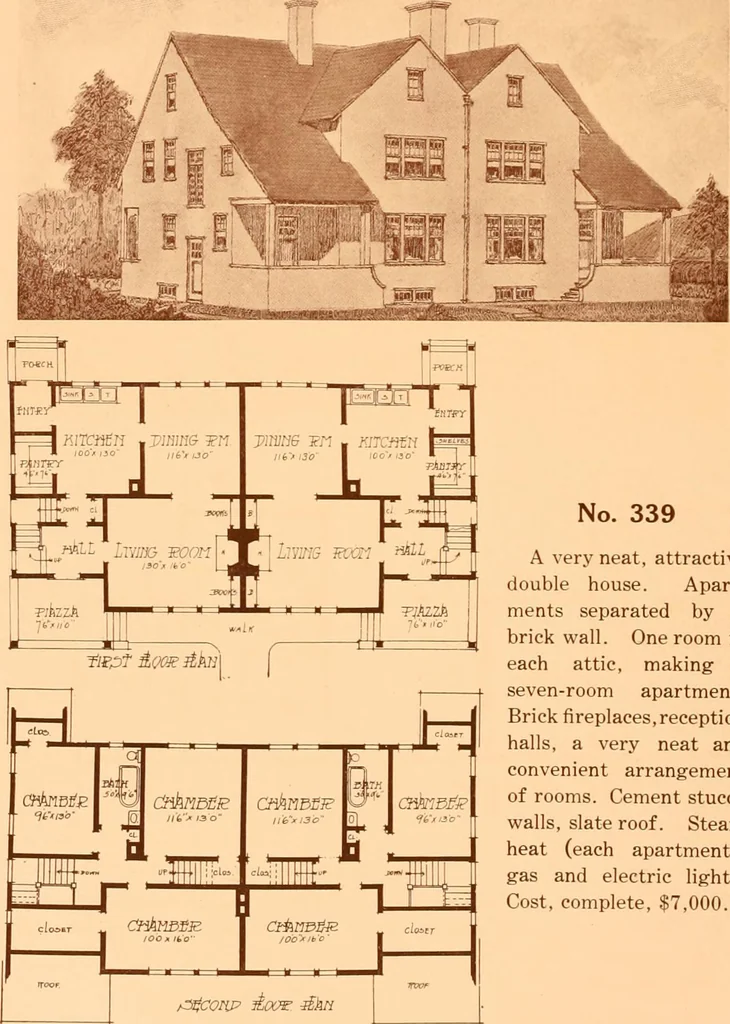 An illustration from Ideal homes / by W. F. Barlow, Jr., 1913, leaf 47