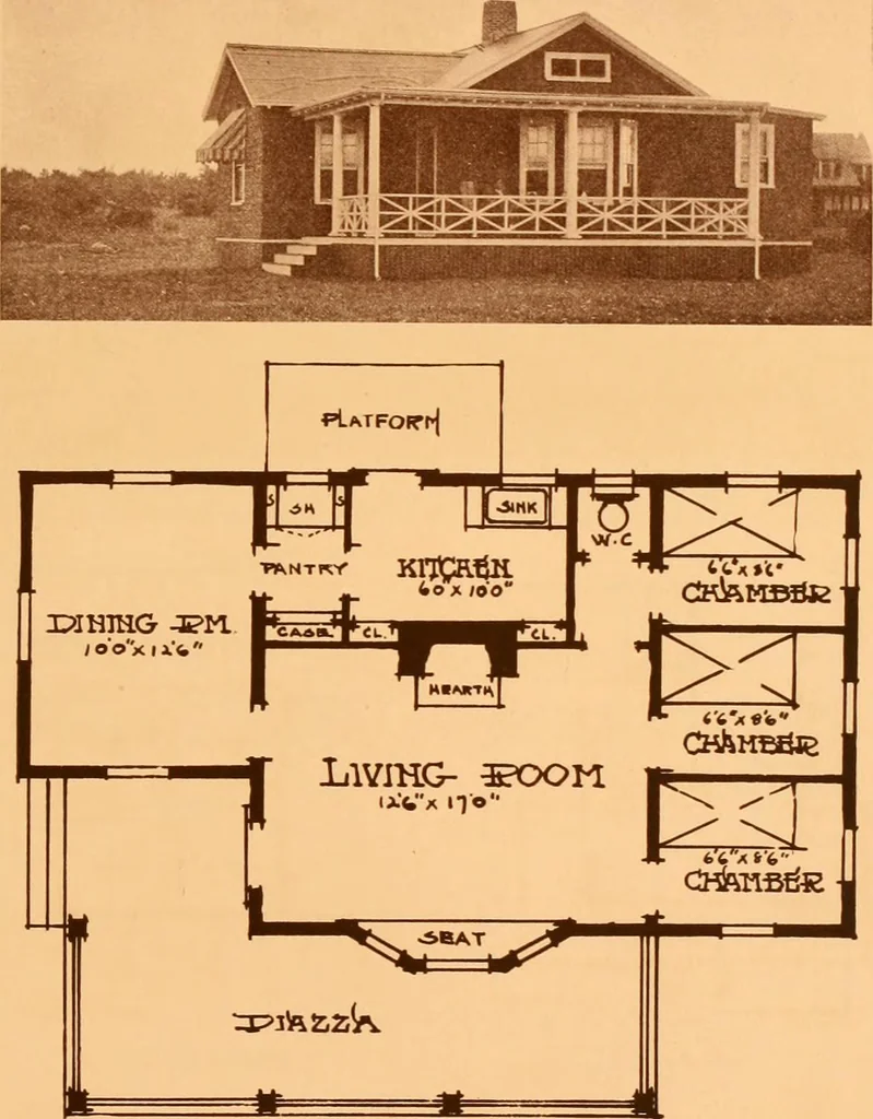 An illustration from Ideal homes / by W. F. Barlow, Jr., 1913, leaf 50