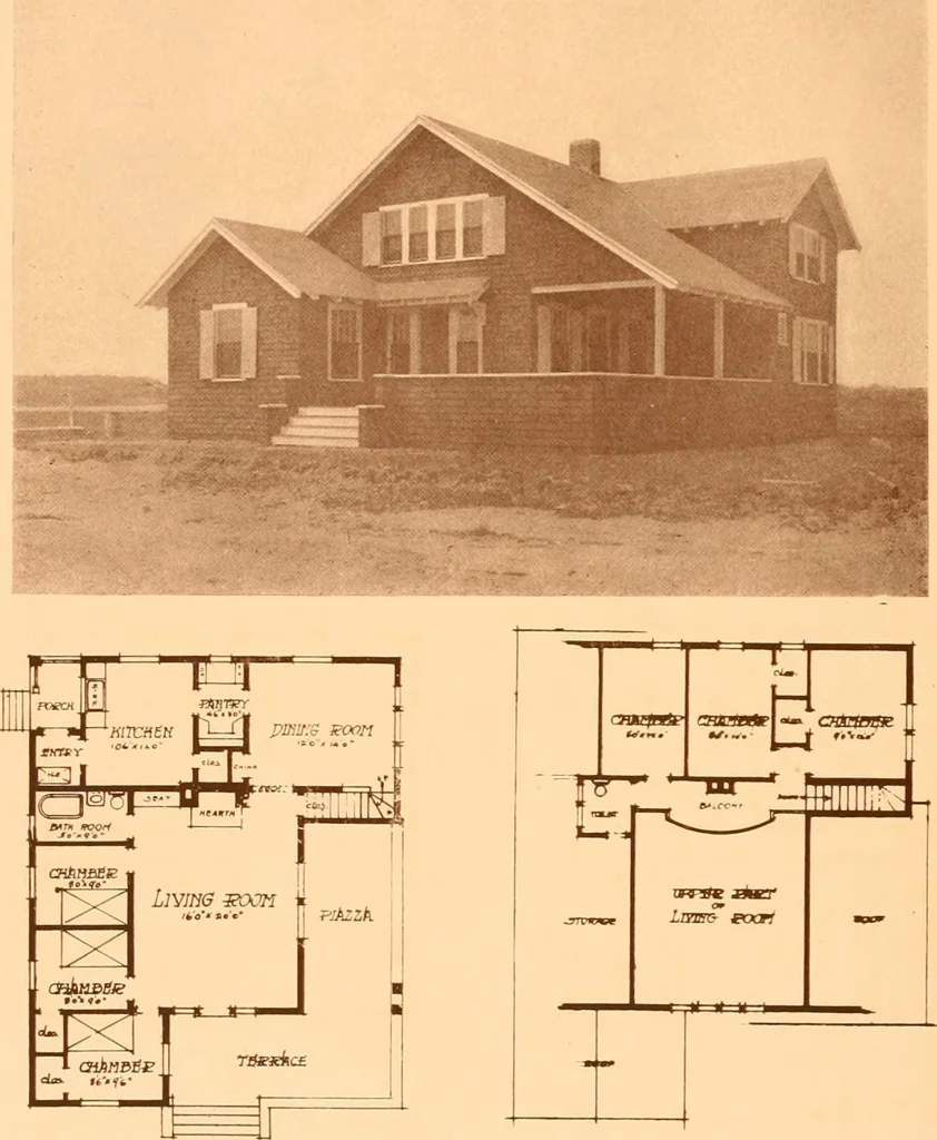 An illustration from Ideal homes / by W. F. Barlow, Jr., 1913, leaf 51