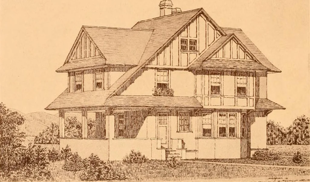 An illustration from Ideal homes / by W. F. Barlow, Jr., 1913, leaf 53
