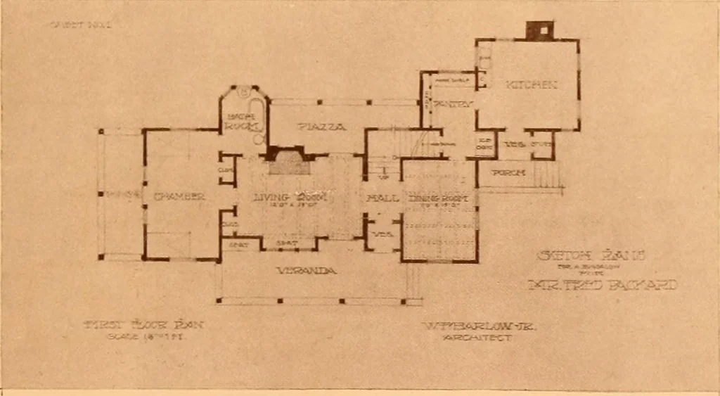 An illustration from Ideal homes / by W. F. Barlow, Jr., 1913, leaf 54