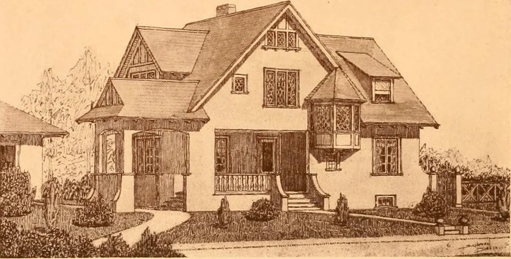 An illustration from Ideal homes / by W. F. Barlow, Jr., 1913, leaf 55